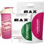 Kit Femini Mass 2400g Morango + Dextrose 1000g Natural + Coqueteleira- Max Titanium