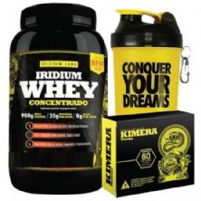 Kit Iridium Whey Baunilha 900g + Kimera Thermo - 60 comprimidos + Coqueteleira - Iridium Labs