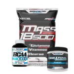 Kit Mass 18500 - 1kg Chocolate + Creatina 100g + Bcaa 50 caps - Body Nutry