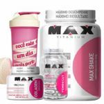 Kit Max Shake 400g Vit. Frutas + Colagen 100 C�psulas + Femini Cut 30 C�psulas + Coqueteleira - Max Titanium