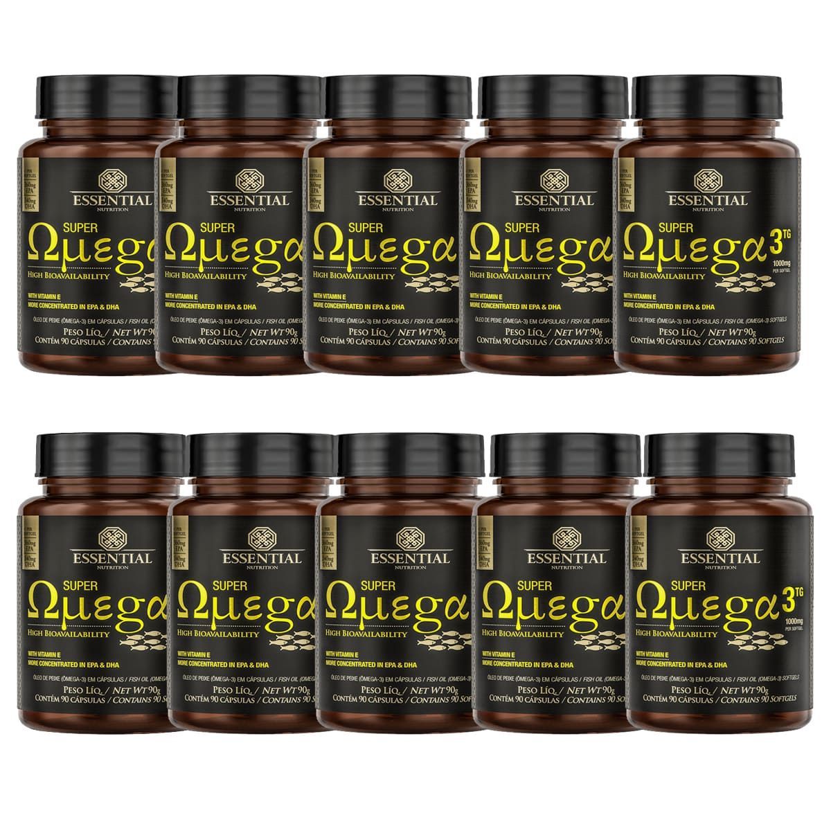 Kit Super �mega 3 TG - 90 C�psulas 1g - Essential Nutrition
