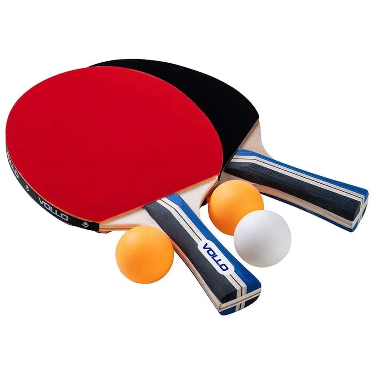 Kit T�nis de Mesa - 2 Raquetes e 3 Bolas - Vollo Sports