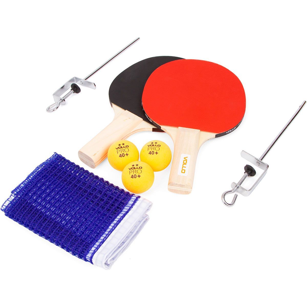 Kit T�nis De Mesa Com Rede - 2 Raquetes, 3 Bolas e 1 Rede - Vollo Sports