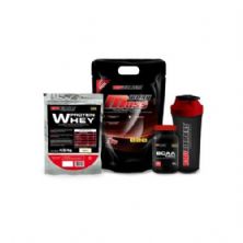 Kit Waxy Mass 3000g Baunilha Refil + Whey Protein 454g Refil  + BCAA 4800 120 C�ps + Coqueteleira - Bodybuilders