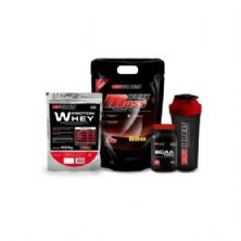 Kit Waxy Mass 3000g Chocolate Refil + Whey Protein 454g Refil  + BCAA 4800 120 C�ps + Coqueteleira - Bodybuilders