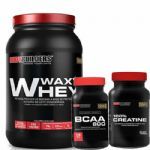 Kit Waxy Whey 900g Chocolate + BCAA 800 120 Tab + 100% Creatine 100g - BodyBuilders