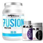 Kit Whey 7Usion - 900g Chocolate + BCAA 200 C�psulas + Creatina 150g - Max Titanium