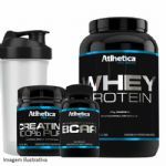 Kit - Whey Protein Chocolate + Bcaa + Creatina + Coqueteleira - Atlhetica