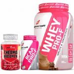 Kit Whey Pro-F Chocolate + BCAA + Thermo Abdomen BodyAction
