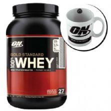 Kit Whey Protein 100% Gold Standard 909g Brigadeiro + Caneca - Optimum Nutrition