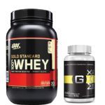 Kit Whey Protein 100% Gold Standard - 909g Cookeis & Cream + Gmax Original - Intlab
