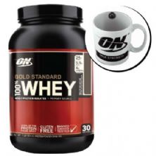 Kit Whey Protein 100% Gold Standard 909g Doce de Leite + Caneca - Optimum Nutrition