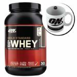 Kit Whey Protein 100% Gold Standard 909g Doce de Leite + Caneca - Optimum Nutrition