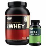 Kit Whey Protein 100% Gold Standard - 909g Baunilha + BCAA 1000 - Optimum Nutrition