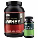 Kit Whey Protein 100% Gold Standard - 909g Doce de Leite + BCAA 1000  - Optimum Nutrition
