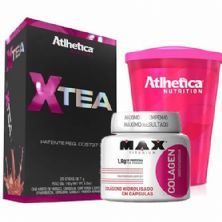 Kit X-Tea Ella Series 20 Sticks +Copo Rosa + Colagen 100 C�psulas - Atlhetica Nutrition