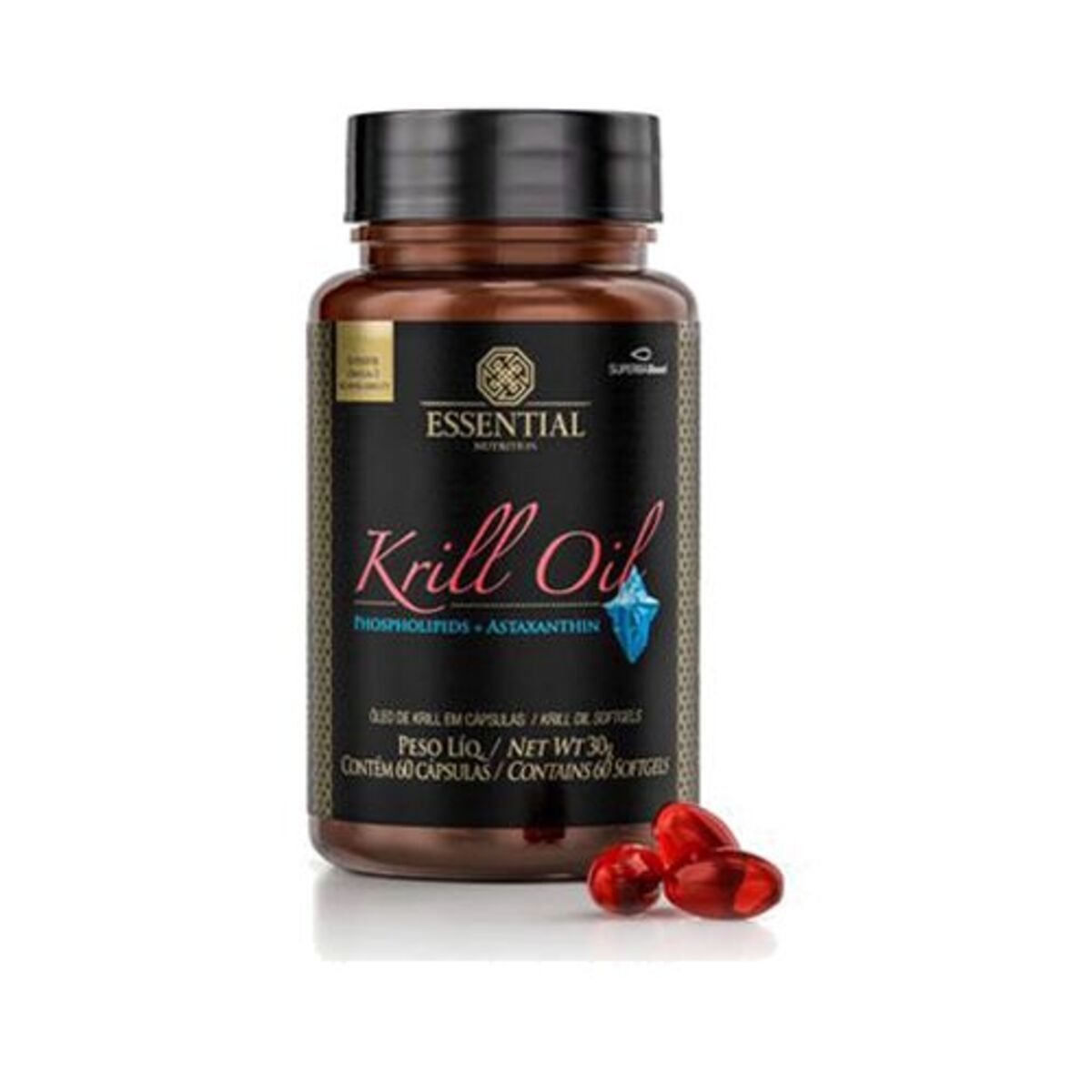 Krill Oil - 60 C�psulas - Essential Nutrition
