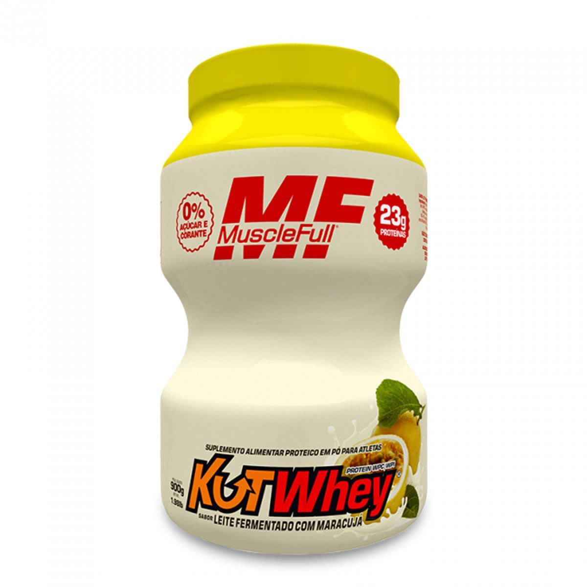 Kut Whey - 900g Leite Fermentado com Maracuj� - MuscleFull*** Data Venc. 30/7/23