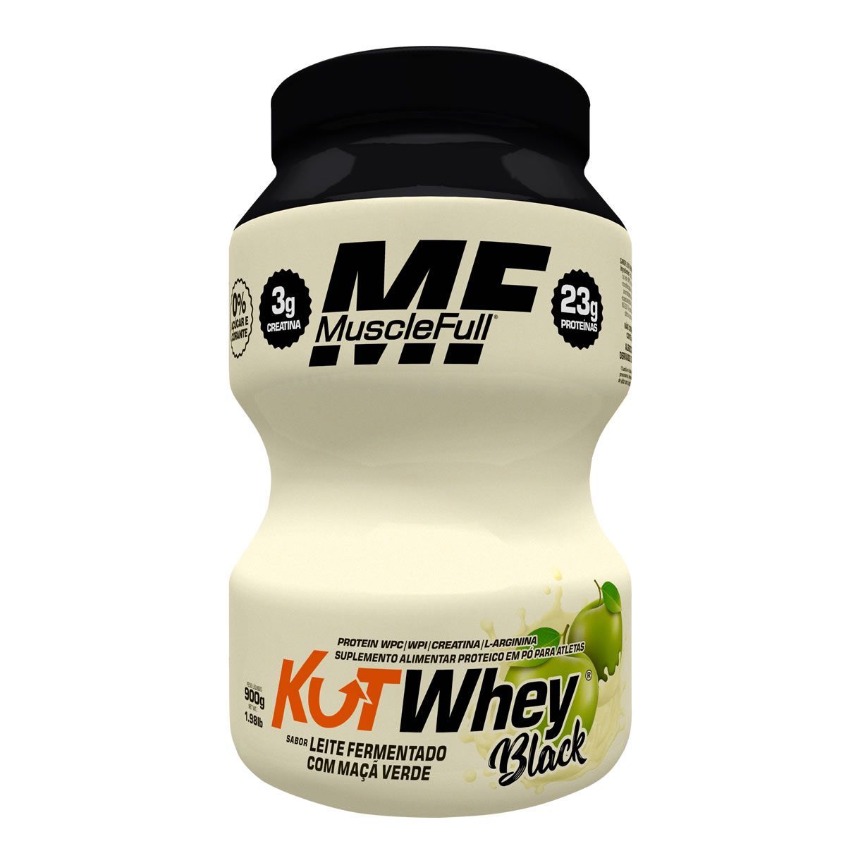 Kut Whey Black  - 900g Leite Fermentado com Ma�� Verde - MuscleFull