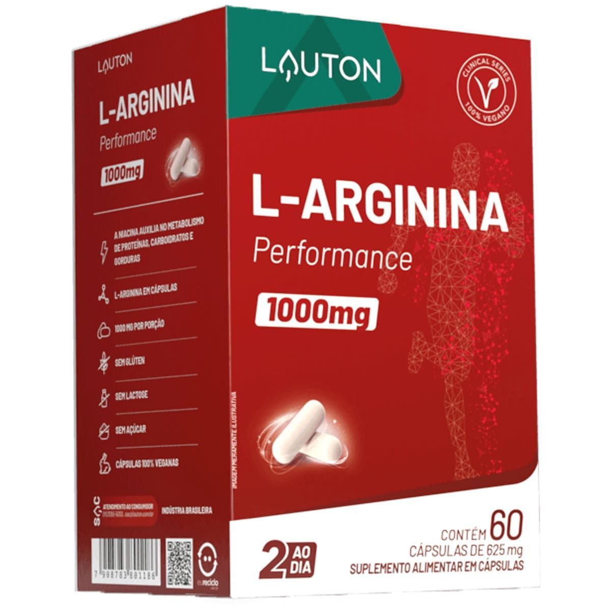 L-Arginina Plus - 60 C�psulas - Lauton Nutrition