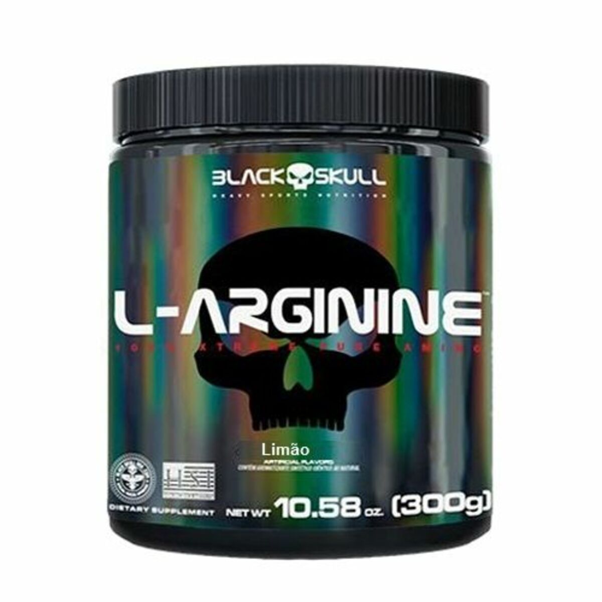 L-Arginine - 300g Lim�o - Black Skull
