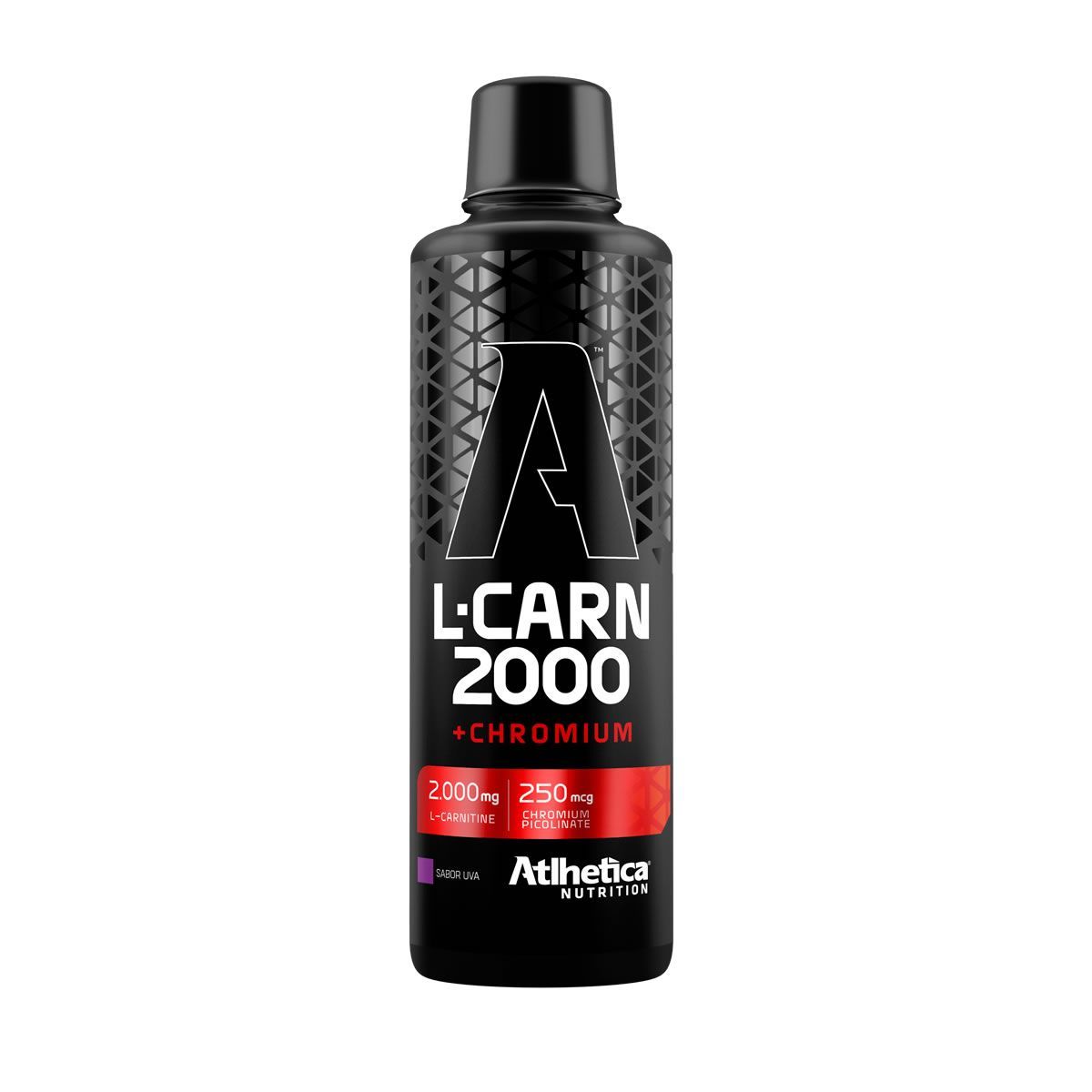 L-Carn 2000 + Chromium - 480ml Uva -  Atlhetica Nutrition