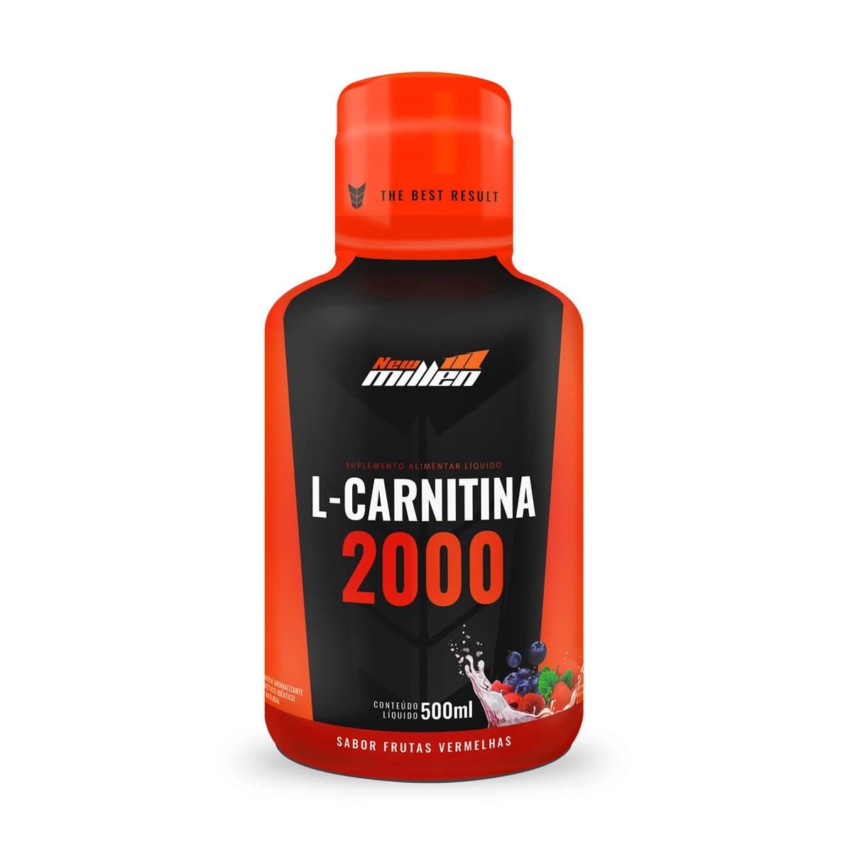 L-Carnitina 2000mg - 500ml Frutas Vermelhas - New millen