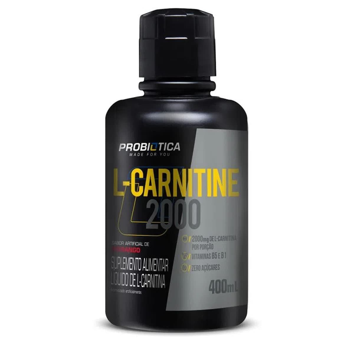 L-Carnitine 2000 - 400ml Morango - Probiotica