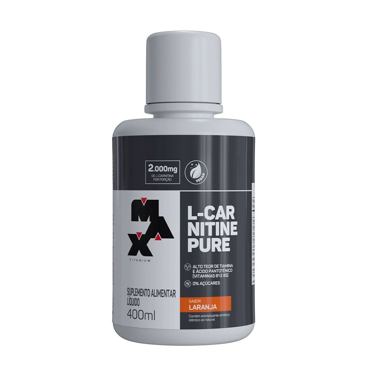 L-Carnitine Pure - 400ml Laranja - Max Titanium