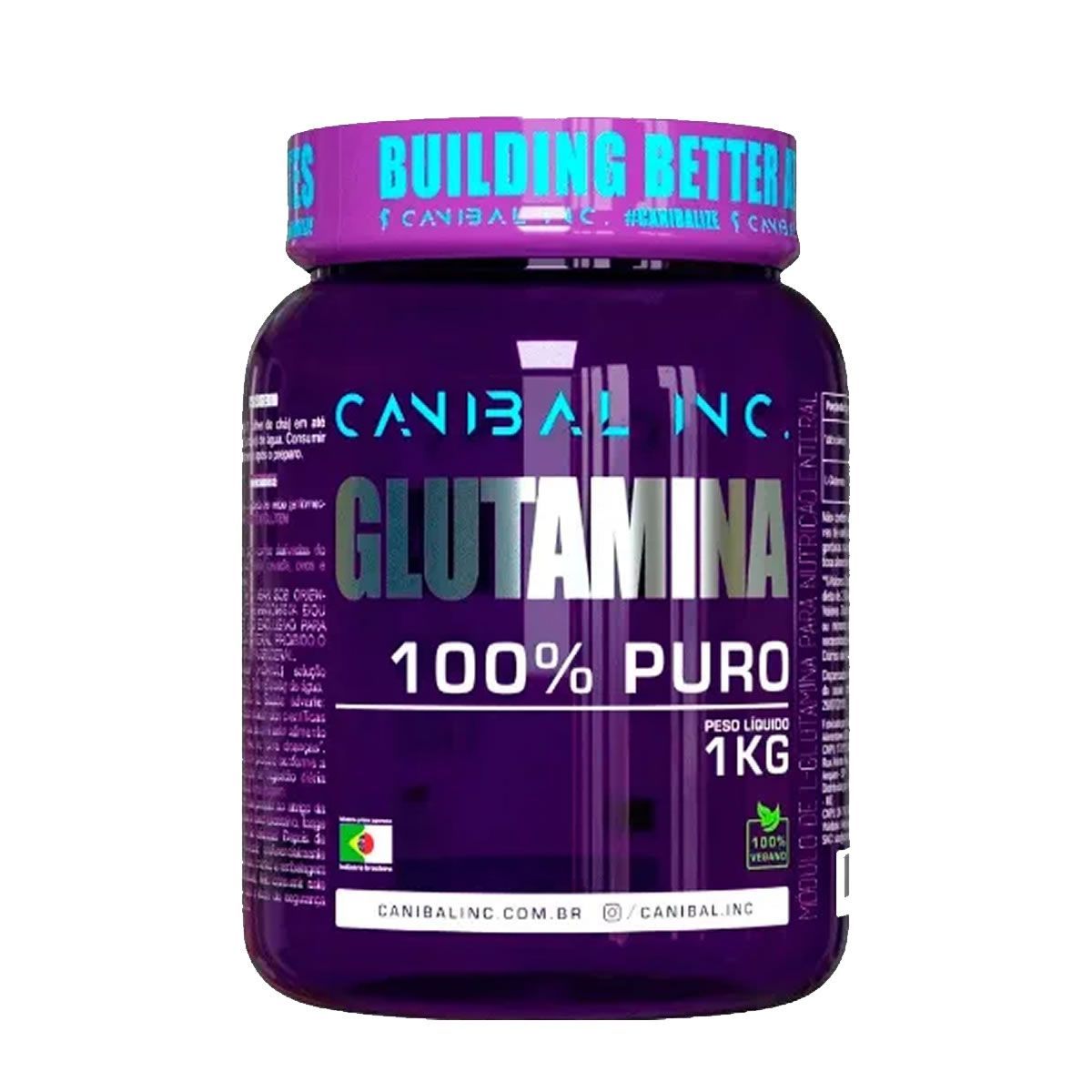 L-glutamina 100% Puro - 1000g Neutro - Canibal
