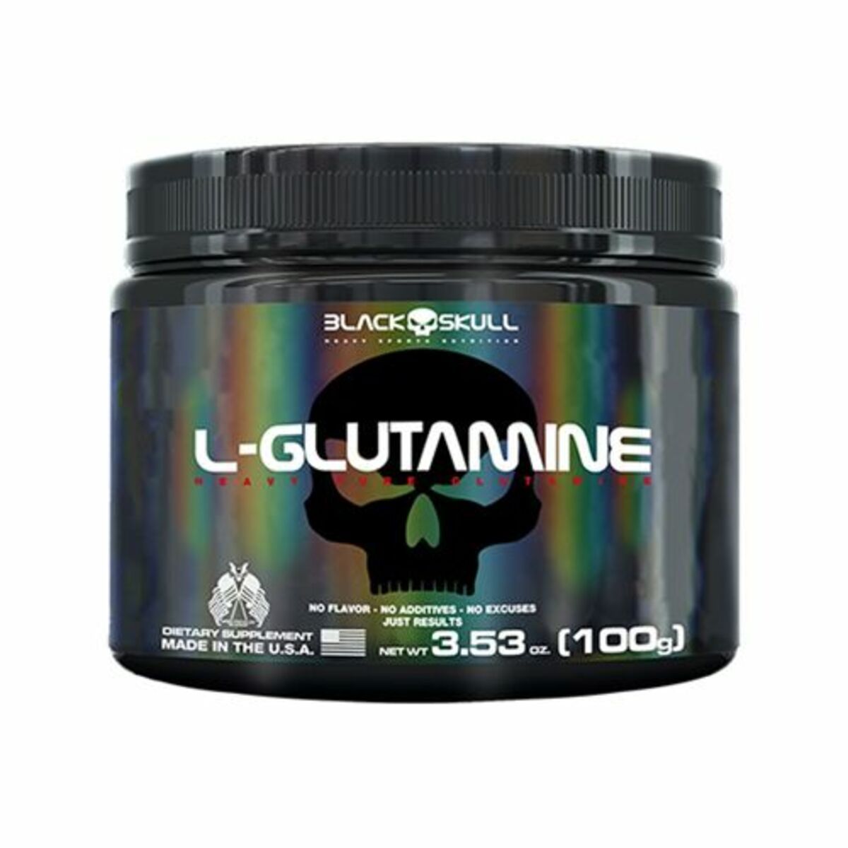 L-Glutamine - 100g Sem Sabor - Black Skull*** Data Venc. 28/02/2021