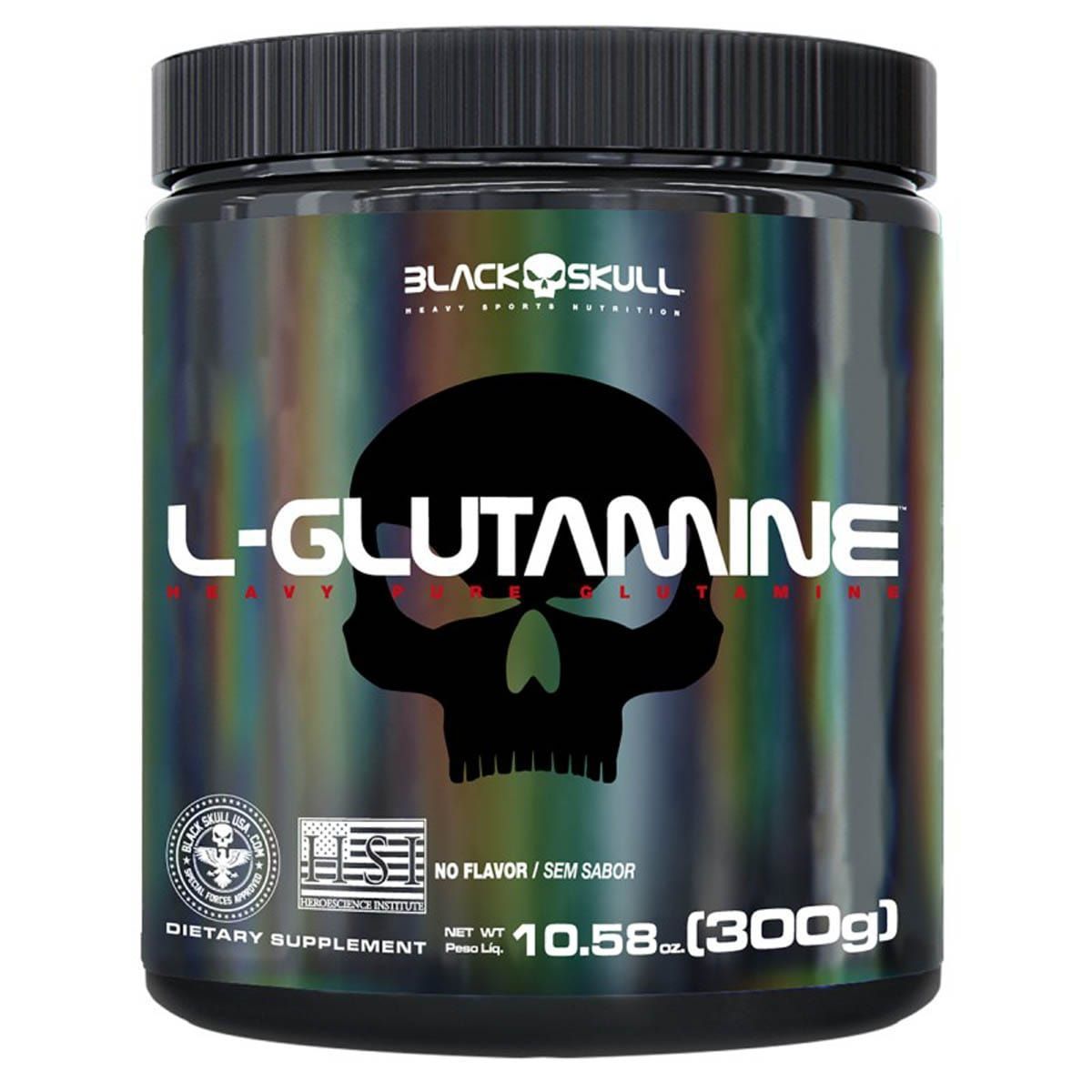 L-Glutamine - 300g Sem Sabor - BlackSkull*** Data Venc. 30/3/23