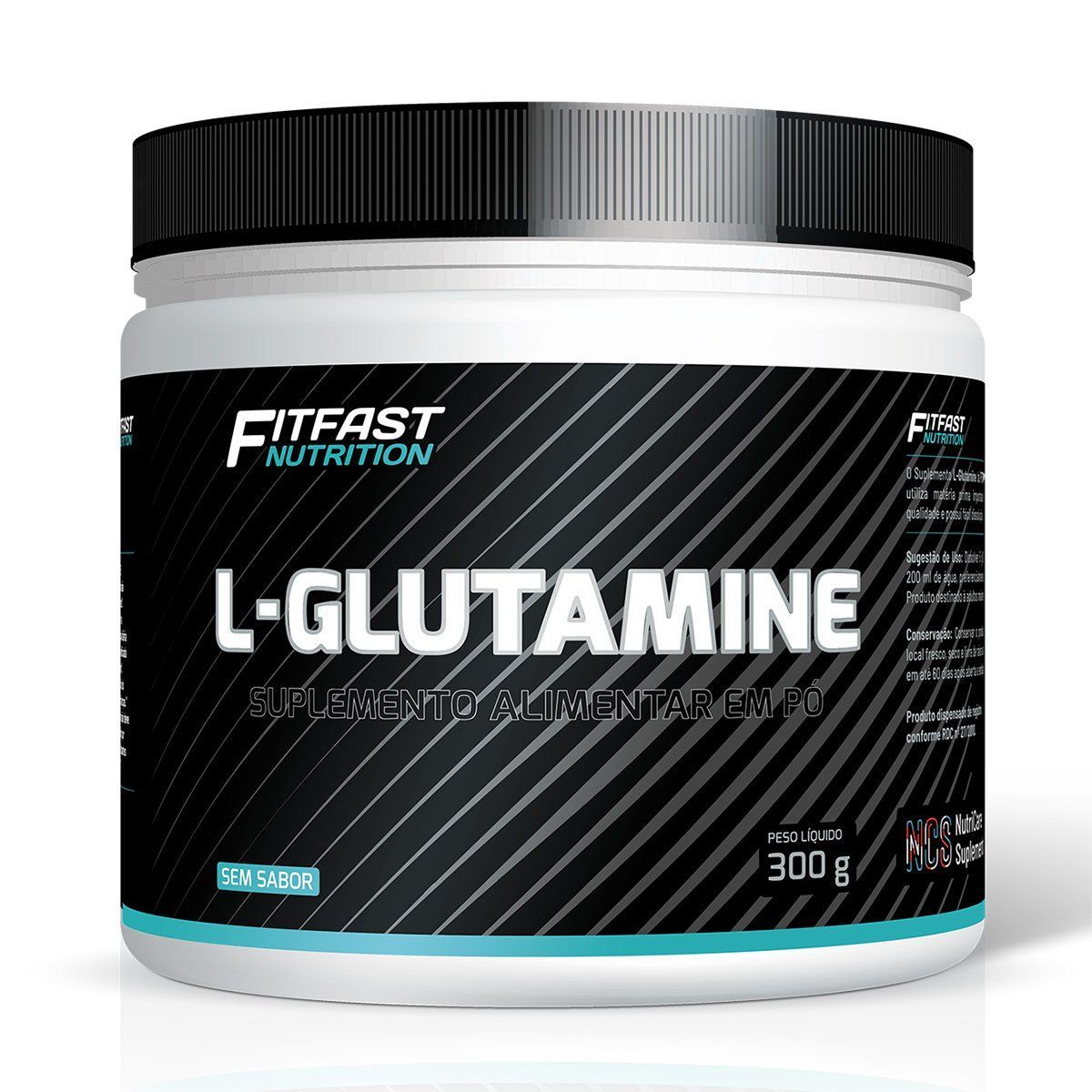 L - Glutamine - 300g Sem Sabor - Fitfast Nutrition