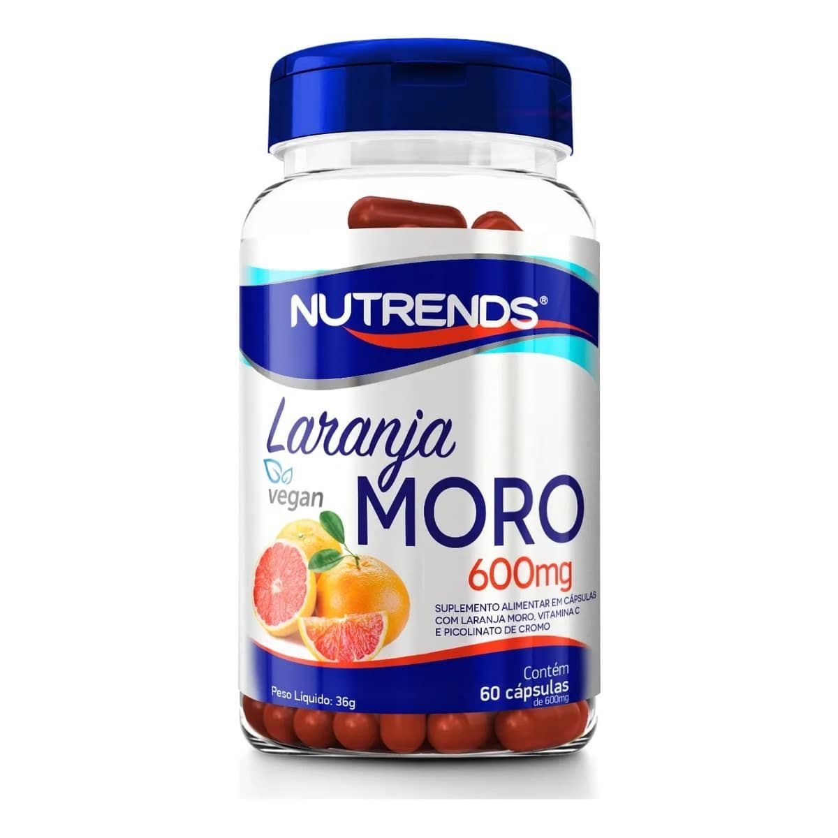 Laranja Moro 600mg Vegan - 60 C�psulas - Nutrends