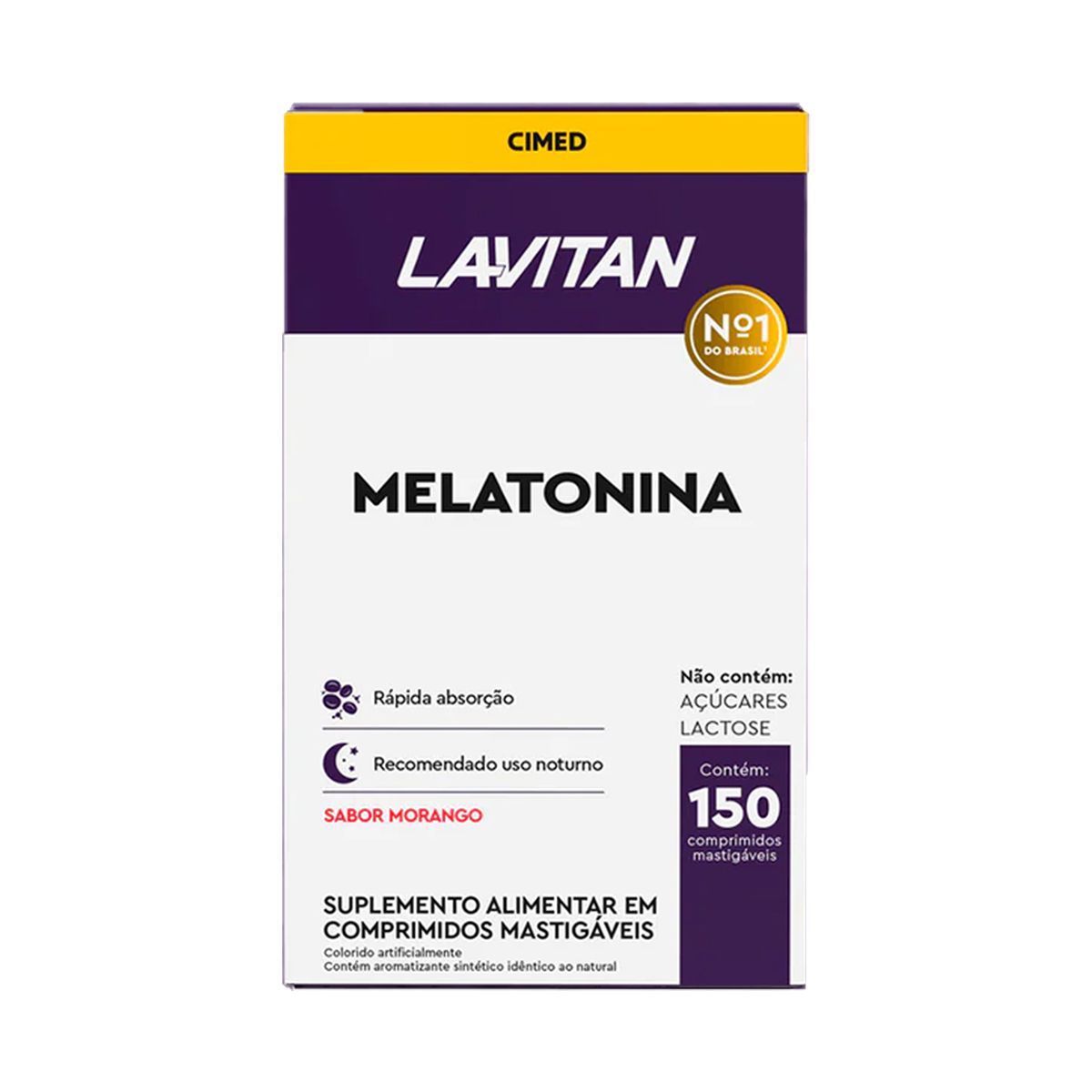 Lavitan Melatonina - 150 Comprimidos Sabor Morango - Lavitan