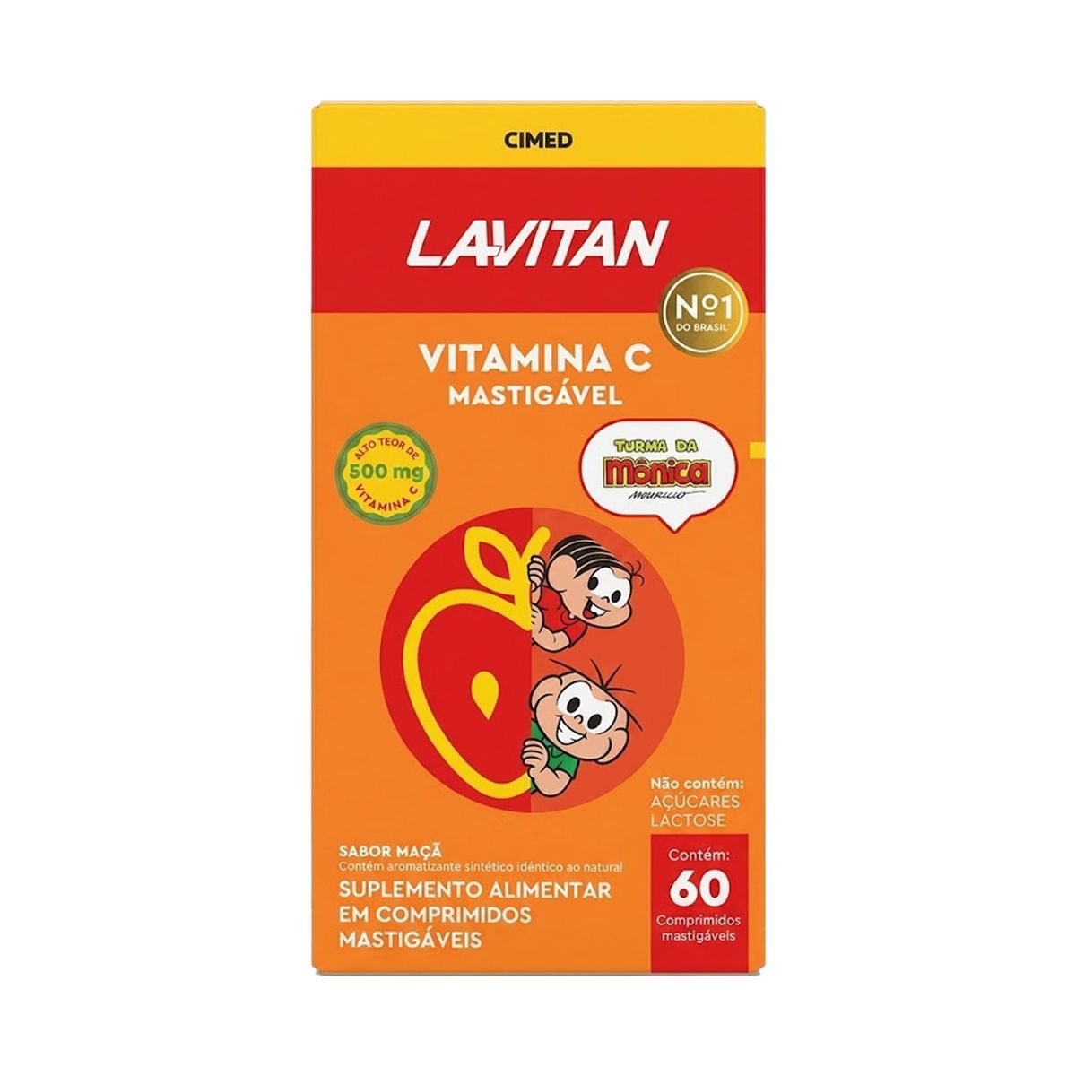 Lavitan Vitamina C 500mg Mastig�vel - 60 Comprimidos Sabor Ma�� - Cimed