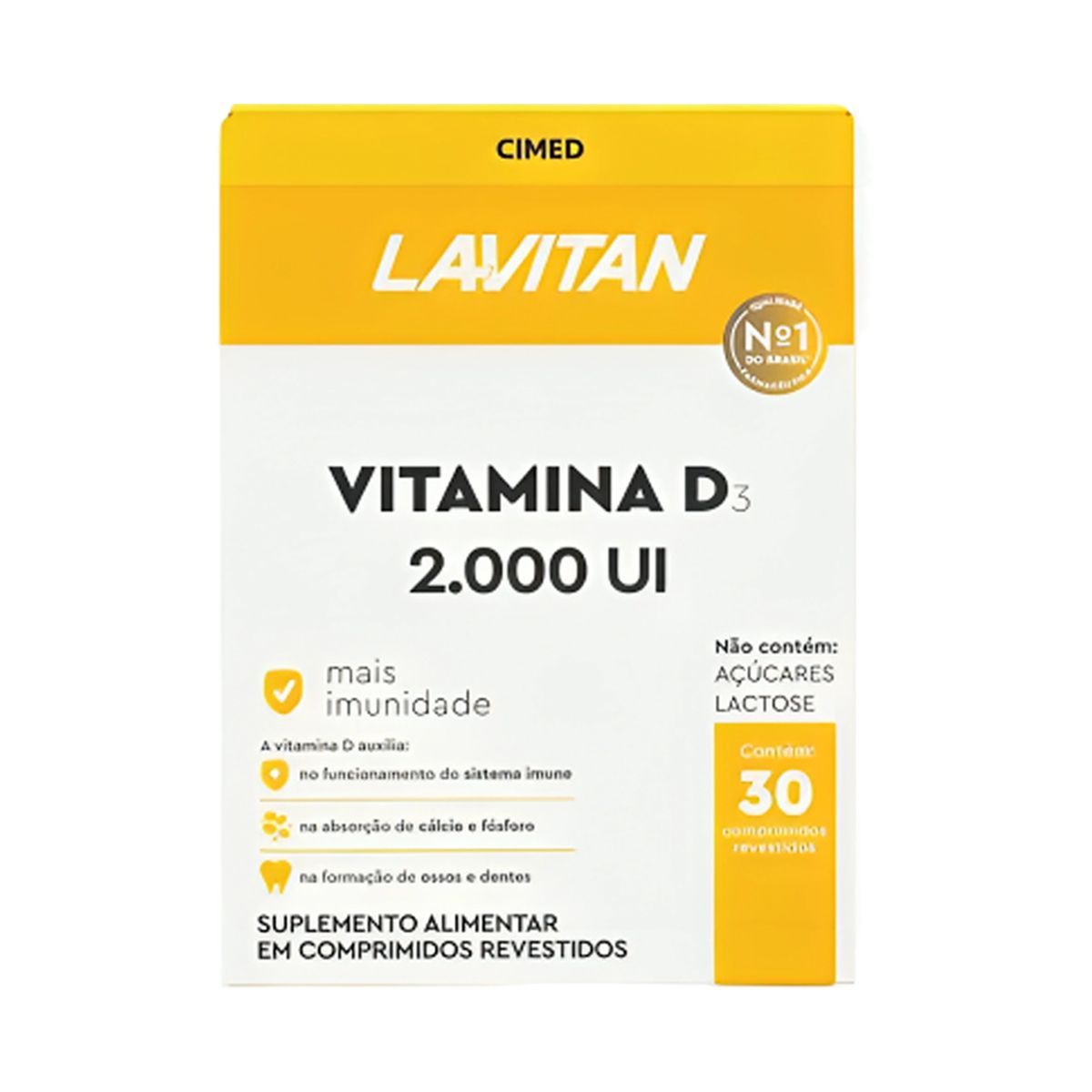 Lavitan Vitamina D3 2000UI - 30 Comprimidos - Cimed
