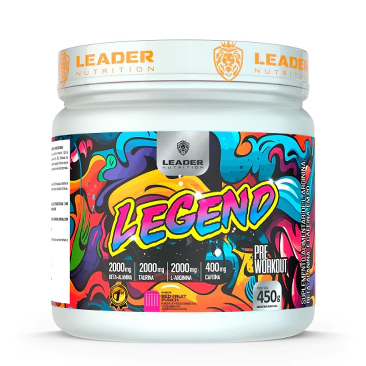 Legend Pre Workout - 450g Ponche de Frutas Vermelhas - Leader Nutrition