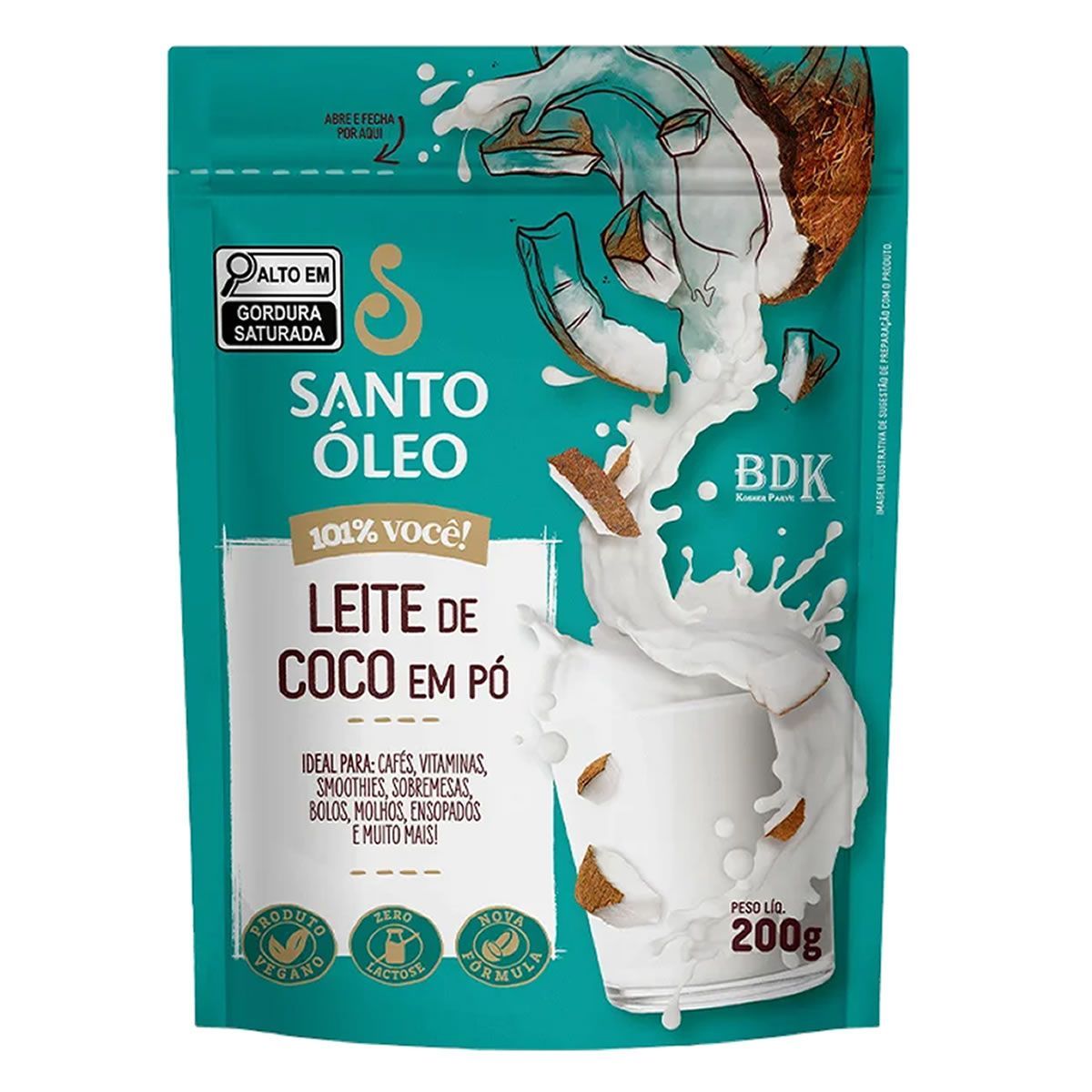 Leite De Coco em P� - 200g - Santo �leo*** Data Venc. 15/07/2027***Embalagem com pequeno furo***