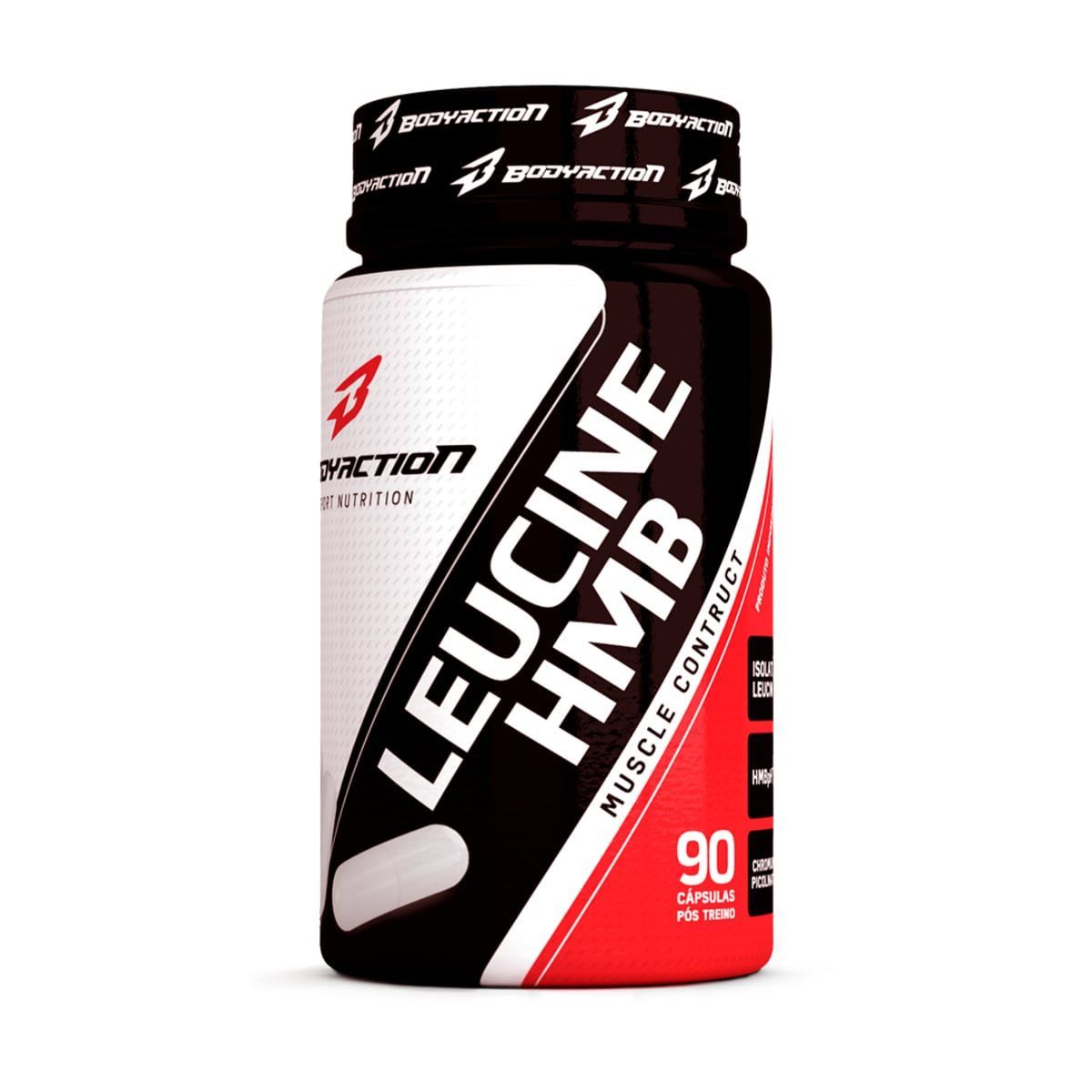 Leucine HMB P�s Treino - 90 C�psulas - BodyAction*** Data Venc. 30/07/20