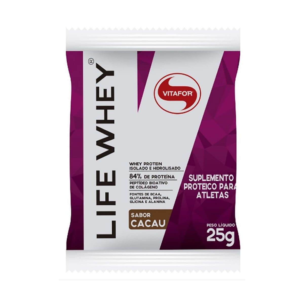 Life Whey - Sach� 30g Cacau Amostra- Vitafor