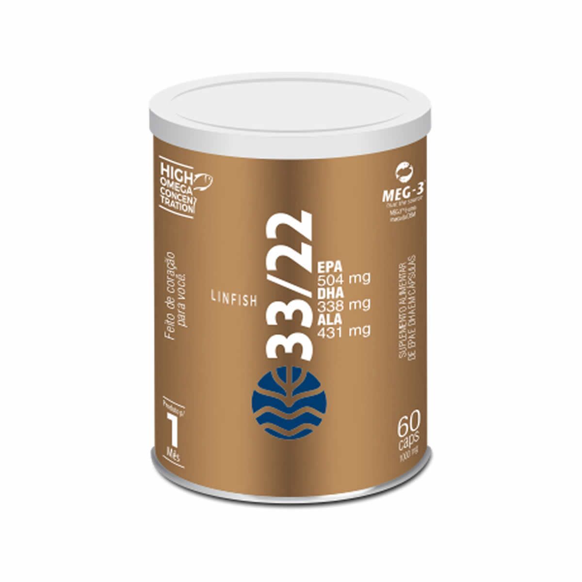 Lin Fish 33/22 - 60 C�psulas - Vital �tman