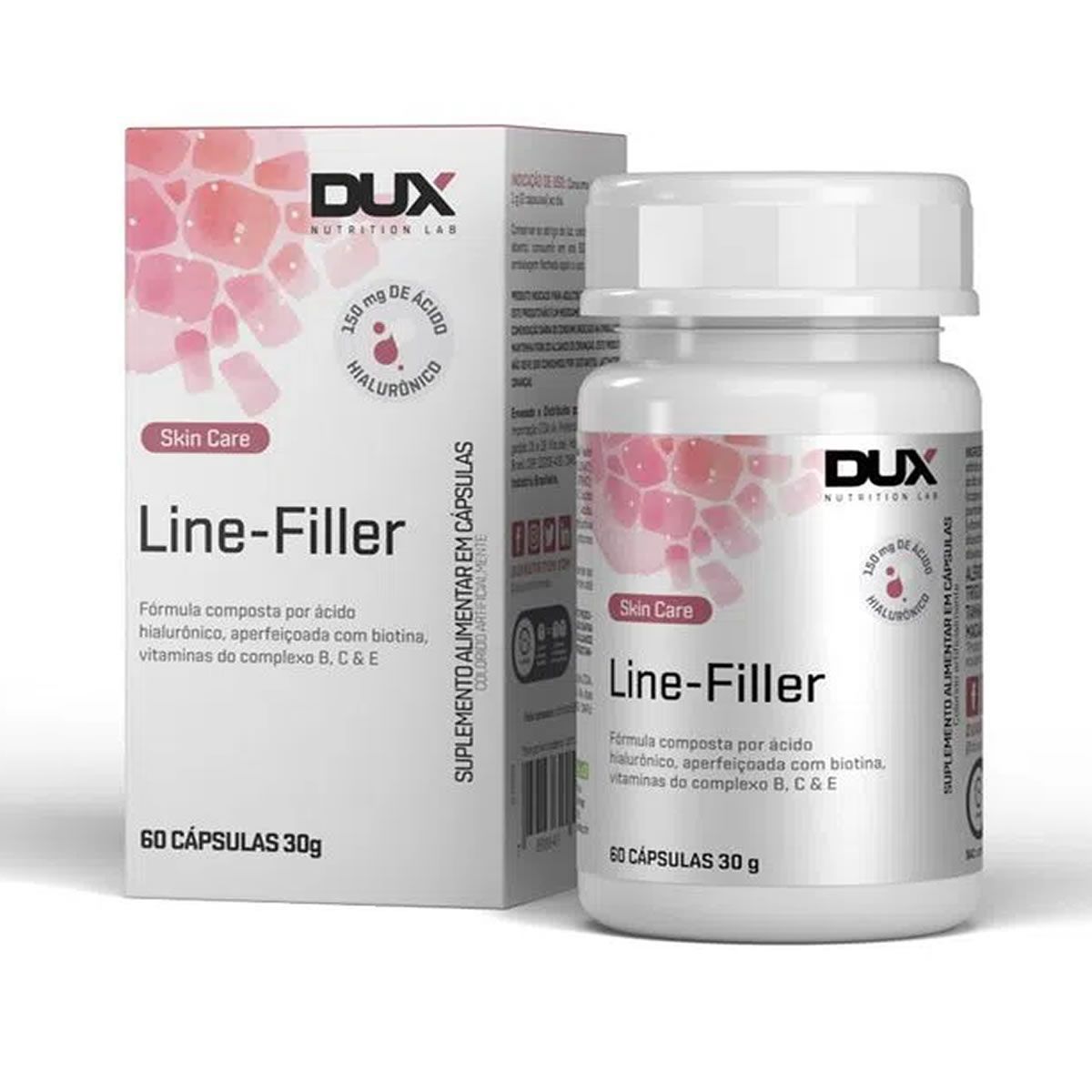 Line Filler Hialur�nico - 60 C�psulas - Dux Nutrition