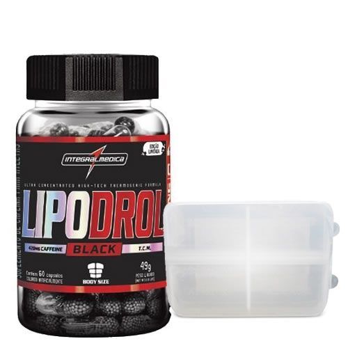 Lipodrol Black - 60 c�psulas + Porta C�psula - Integralm�dica