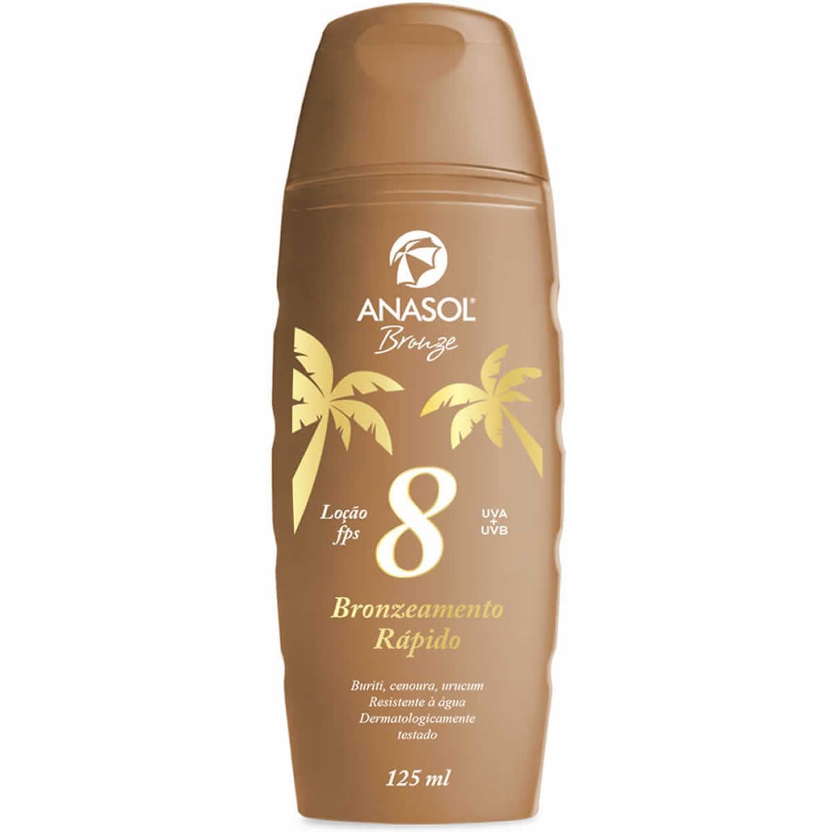 Lo��o Bronzeadora Bronzeamento R�pido - 125 ml FPS 8 - Anasol