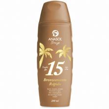 Lo��o Bronzeadora Bronzeamento R�pido - 200ml FPS 15 - Anasol