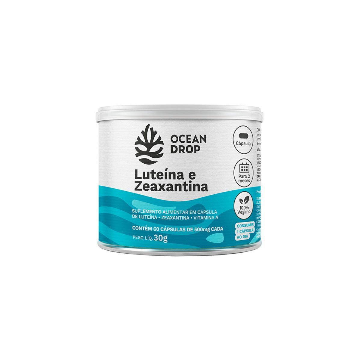 Luteina + Zeaxantina - 60 C�psulas 500mg - Ocean Drop