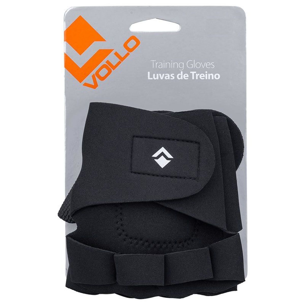 Luva Muscula��o com Polegar - Tamanho G  Preta - Vollo Sports