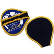 Luva para Muscula��o Esportiva Rubber - Tamanho Tu - Azul/amarela - MHP