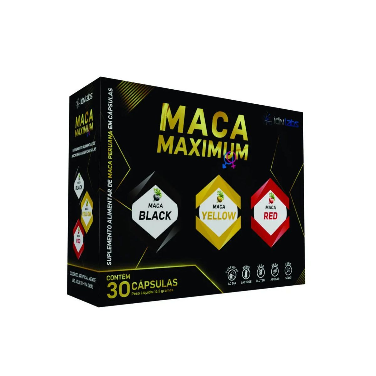 Maca Maxium F�rmula Masculina & Feminina - 30 C�psulas - IDN Labs